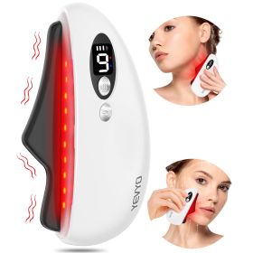 Gua Sha Facial Tool,Electric Black Obsidian Guasha Tool Massage Gua Sha Stone (Color: White)