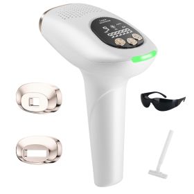 3 In 1 Ice Cooling Laser Hair Removal Painless Permanent At-Home IPL Hair Removal with 999 (Color: White)