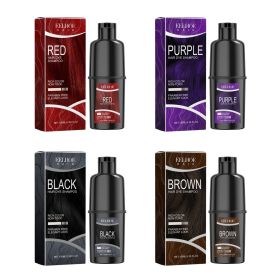 EELHOE Hair Dye Shampoo, Hair Dye Shampoo Herbal Extract Maintenance Lasting Color Healthy Hair Dye (Color: Purple)