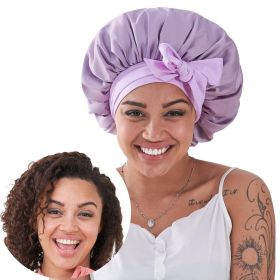Silk Bonnet, Satin Hair Bonnet For Sleeping For Wavy Curly Natural Hair (Color: Red)